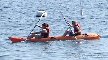 Cruise - Sarah and Curtis kayak off Catalina Island