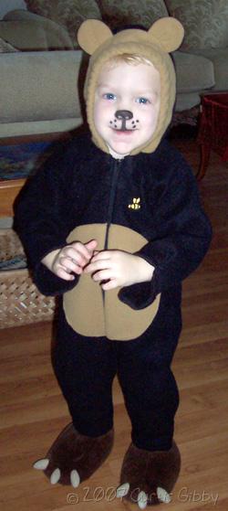 Halloween 2007 - Audrey dressed as a nice bear