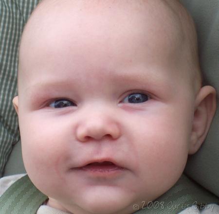 Nathan's face at four months