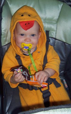 Halloween 2008 - Nathan dressed as a duck
