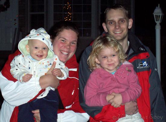 Curtis and Sarah Gibby family, December 2008