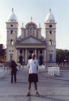 Me in front of the Basilica de La Chinita in Maracaibo, Zulia, Venezuela