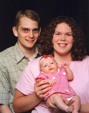 A portrait of the Curtis and Sarah Gibby family - August 2005