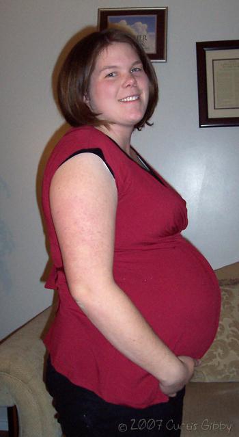 Sarah en la 30a semana de embarazo (segundo hijo)