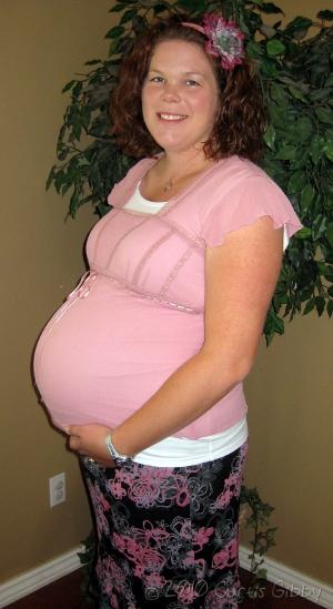Sarah embarasada - 38 semanas (tercer hijo)