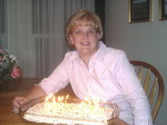 Mi mamá en su cumpleaños