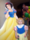 View - Audrey with a cardboard Snow White at Disney on Ice