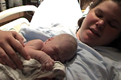View - Labor and Delivery - Nathan rests on Sarah's chest right after birth