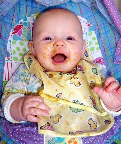 Messy Baby - Audrey Eating Green Beans