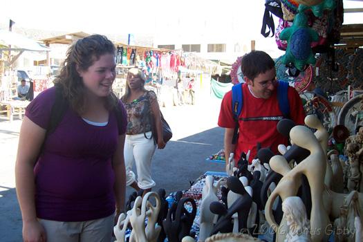 Cruise - Sarah and Brad shop in Ensenada Mexico