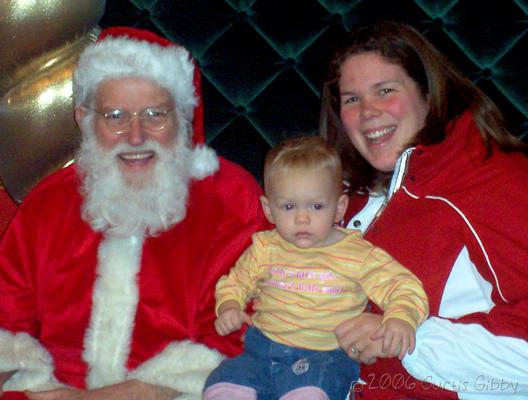 Christmas 2006 - Audrey and Sarah visit Santa Claus