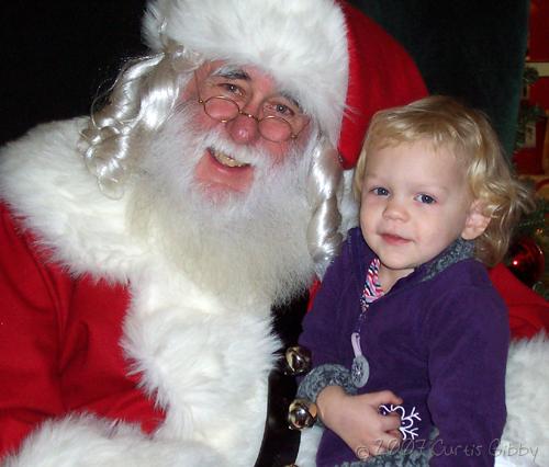 Audrey visits Santa Claus at the mall (2007)