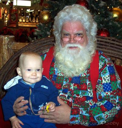 Nathan visits Santa Claus at the mall (2008)