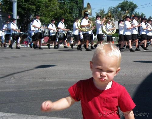 Nathan dances at the Steel Days parade