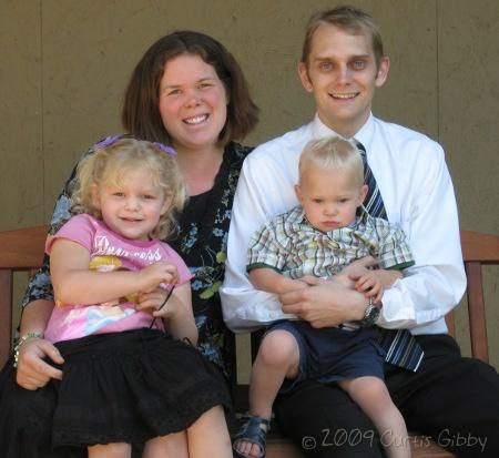 A portrait of the Curtis and Sarah Gibby family, August 2009