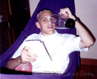 Studying in the hammock in La Villa del Rosario, Zulia, Venezuela