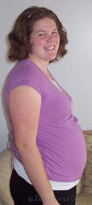 Sarah en la 23a semana de embarazo (segundo hijo)