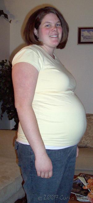 Sarah en la 31a semana de embarazo (segundo hijo)