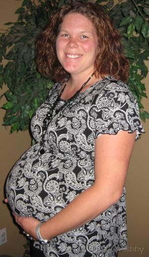 Sarah embarasada - 34 semanas (tercer hijo)