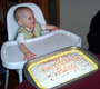 View - Nathan with his 1-year-old birthday cake