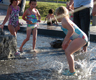 View - Audrey playing at the Highland Splash Park