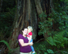 View - 2008 California Vacation - Sarah and Audrey in Redwood National Park