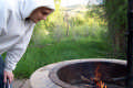 View - Curtis playing with fire on our trip to Jordanelle State Park