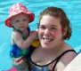 View - Mesquite Trip - Sarah with Audrey in the Pool