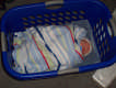 View - My nephew Andrew, sleeping in the laundry basket