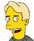 View - A portrait of Curtis and a Simpsonized version